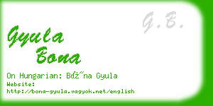 gyula bona business card